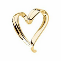 14K Yellow Heart Chain Slide